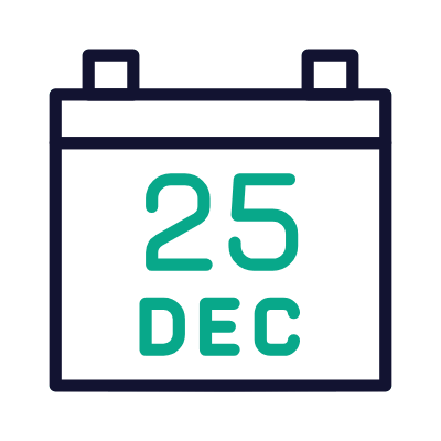 Dec 25, Animated Icon, Outline