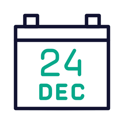 Dec 24, Animated Icon, Outline
