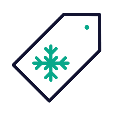 Snowflake Sale, Animated Icon, Outline