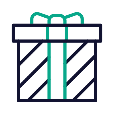 Gift Pattern, Animated Icon, Outline