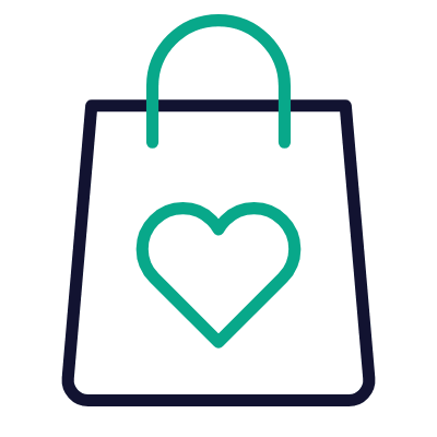 Valentine's Bag, Animated Icon, Outline