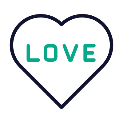 Heart Love, Animated Icon, Outline