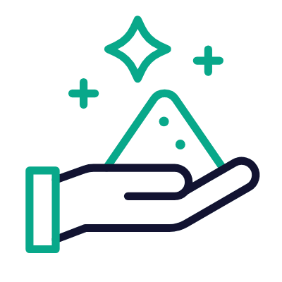 Hand powder Gulal, Animated Icon, Outline
