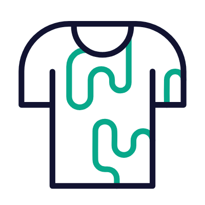 Tshirt Holi, Animated Icon, Outline