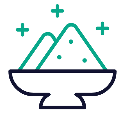 Powder Gulal, Animated Icon, Outline