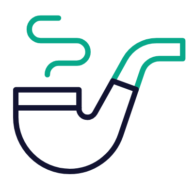 Smoking Pipe, Animated Icon, Outline