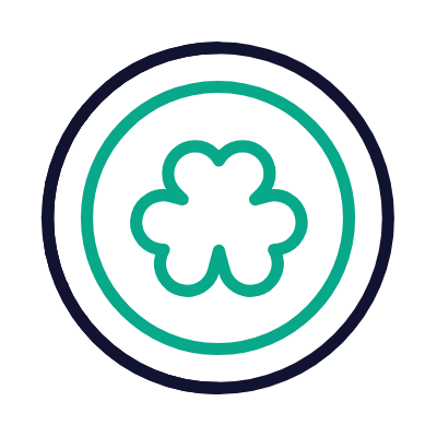 St Patrick's Coin, Animated Icon, Outline