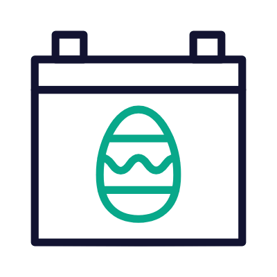 Easter, Animated Icon, Outline
