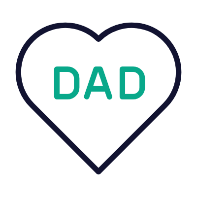 Love Dad, Animated Icon, Outline