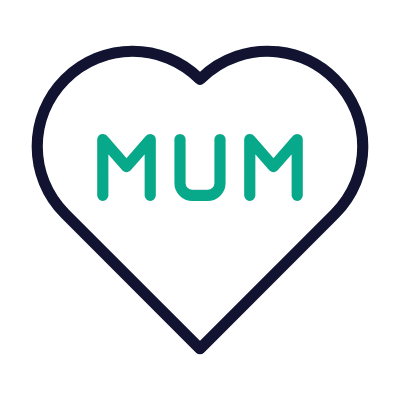 Love Mum, Animated Icon, Outline