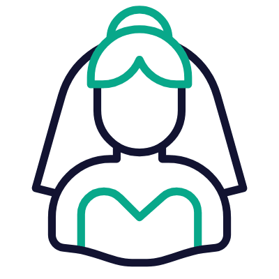 Bride, Animated Icon, Outline