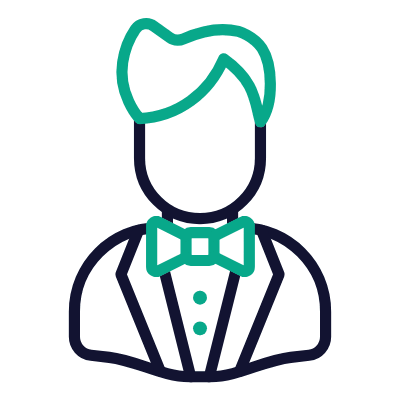 Groom, Animated Icon, Outline