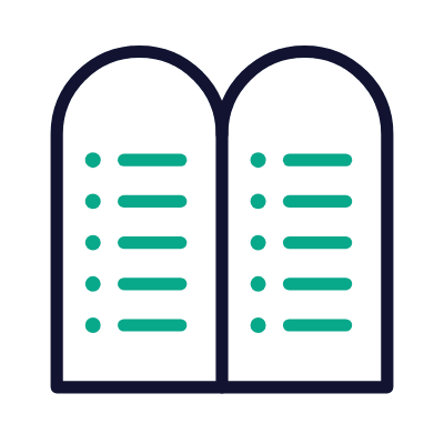 Ten Commandments, Animated Icon, Outline