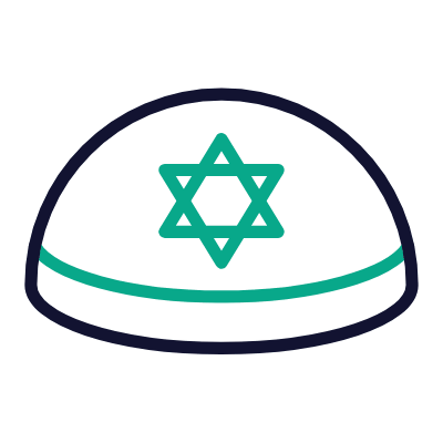 Kippah, Animated Icon, Outline