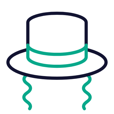 Jewish Hat, Animated Icon, Outline