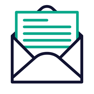 Mail Open Document, Animated Icon, Outline
