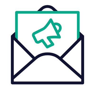 Mail Open Marketing, Animated Icon, Outline