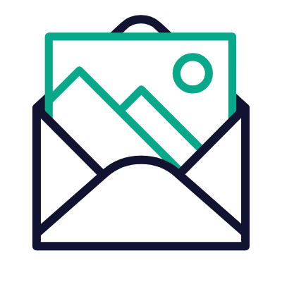 Picture Letter, Animated Icon, Outline