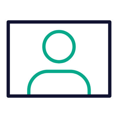 Portrait Photo, Animated Icon, Outline