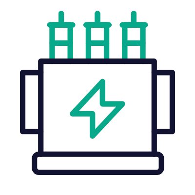Transmission tower, Animated Icon, Outline