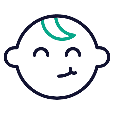Baby Eating, Animated Icon, Outline