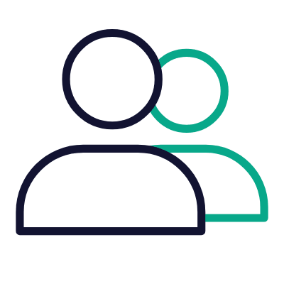 Two Avatars, Animated Icon, Outline