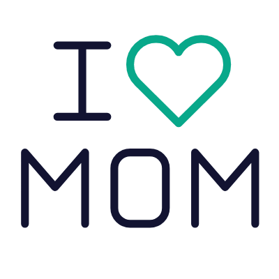 Love Mom, Animated Icon, Outline