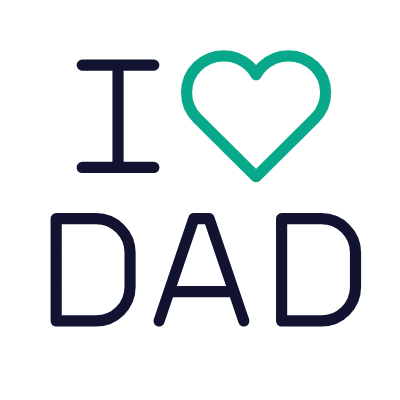 Love Dad, Animated Icon, Outline
