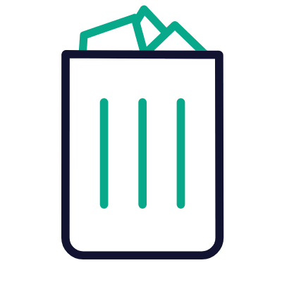Trash, Animated Icon, Outline