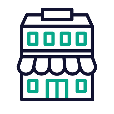 Big Store, Animated Icon, Outline