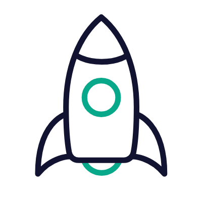 Rocket, Animated Icon, Outline