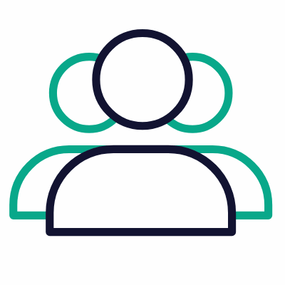 Three Avatars, Animated Icon, Outline