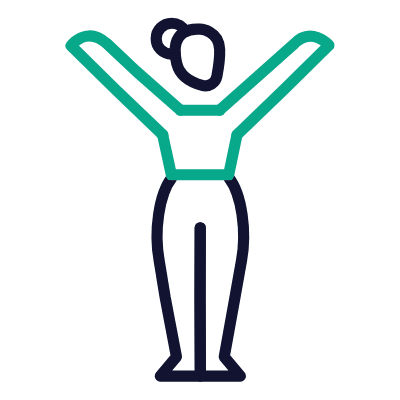 Woman Success, Animated Icon, Outline