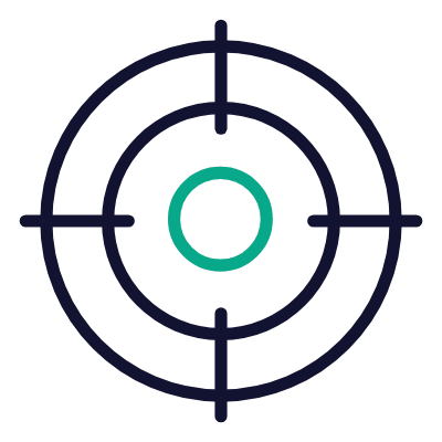 Crosshair, Animated Icon, Outline