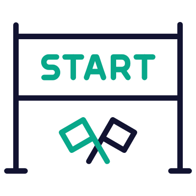 Start Line, Animated Icon, Outline