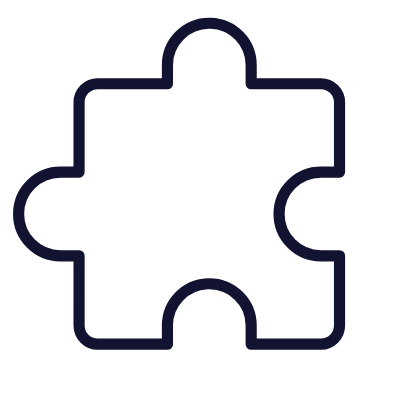 Puzzle Piece, Animated Icon, Outline
