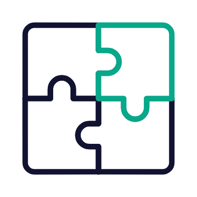 Puzzle, Animated Icon, Outline