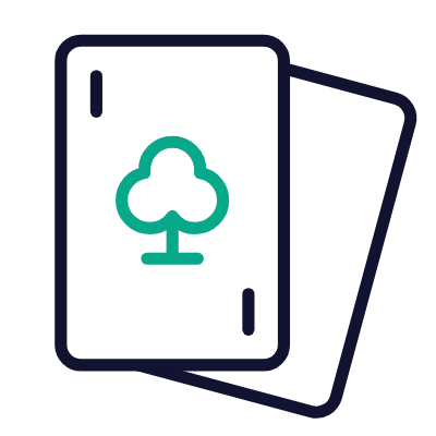 Cards Club, Animated Icon, Outline