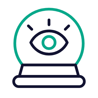 Crystal Ball, Animated Icon, Outline