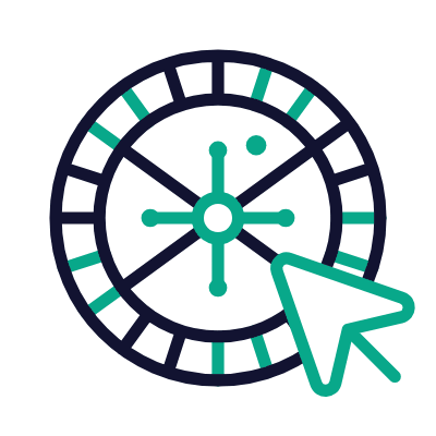 Roulette Online, Animated Icon, Outline