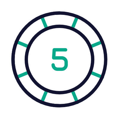 Casino Chip, Animated Icon, Outline