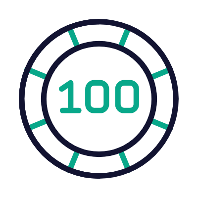 Casino Chip, Animated Icon, Outline