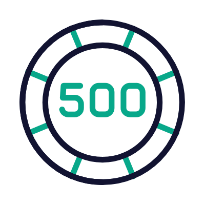 Casino Chip, Animated Icon, Outline