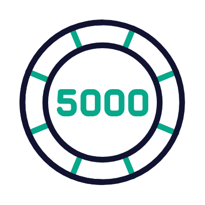 Casino Chip, Animated Icon, Outline