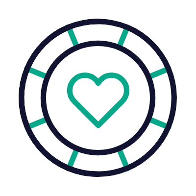 Heart Chip, Animated Icon, Outline