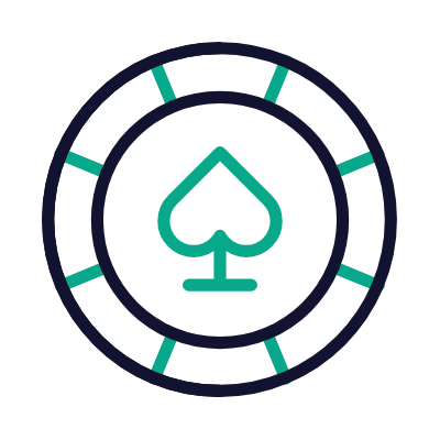 Spade Chip, Animated Icon, Outline