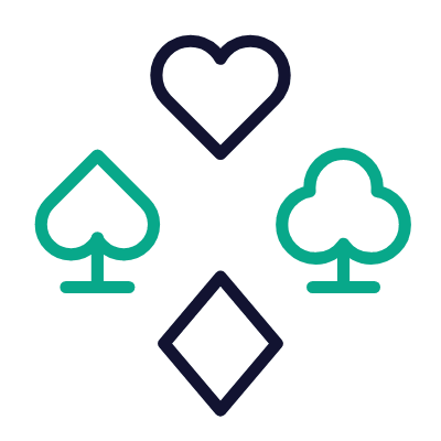 Card Suits, Animated Icon, Outline