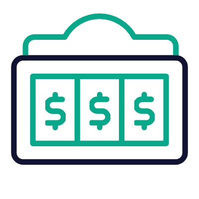 Slot machine, Animated Icon, Outline