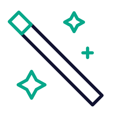 Magician's wand, Animated Icon, Outline