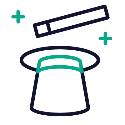 Magician's Hat, Animated Icon, Outline